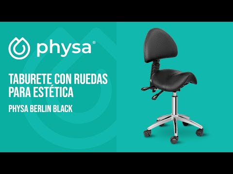 vídeo - Taburete con ruedas para estética - 550-690 mm - 150 kg - Negro