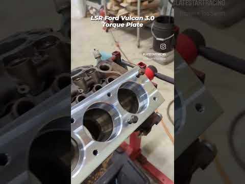 LSR Ford Vulcan 3.0 V6 torque plate #enginebuilding #firsttruck #fordranger #machining #cncmachine