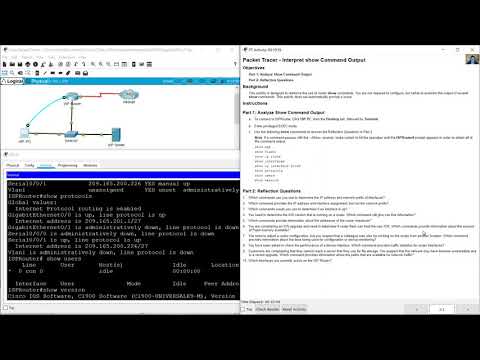 17.5.9 Packet Tracer - Interpret show Command Output