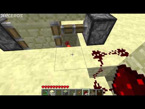 Minecraft Tutorial - Real Hidden Piston Door - 2x2 - Compact & Easy