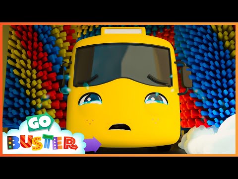 Super Squad to the Wash Rescue! 🧽👨‍👩‍👧‍👦🛠️ | Go Buster | Cars, Trucks & Vehicles | Moonbug Kids