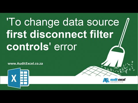 To change data source disconnect filter controls in Pivot Tables
