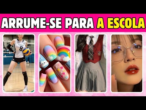 MONTE SEU LOOK PERFEITO PARA IR PARA ESCOLA 🩷📚| jogo das escolhas #quizdapri 