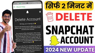 How to delete Snapchat Account 2024 Permanently | Snapchat Account Delete Kaise Kare