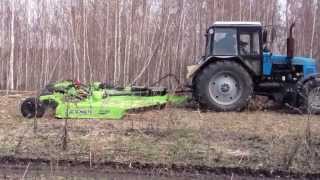 preview picture of video 'Schulte FX315 Rotary Mower Brush Hogging Birch Trees in Russia'