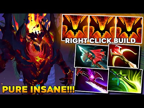 Shadow Fiend Right Click Build Pure Insane Safelane High Skill - Dota 2