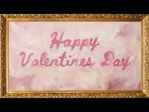 Happy Valentine’s Day Pink Oil Painting Frame TV Art | 2 Hours
