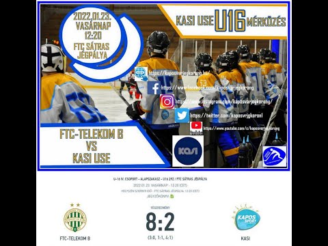 U16 FTC -TELEKOM B - KASI USE Jégkorong mérkőzés highlights 2022.01.23.