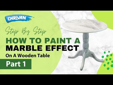 How to paint a marble effect on wooden table | step by step tutorial
