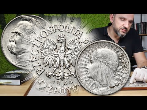 BABOCHŁOP - unikalna próba technologiczna 2 zł 1934 - Głowa Kobiety / Piłsudski