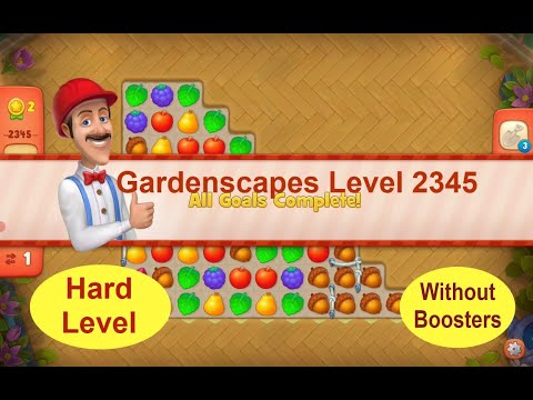 Gardenscapes Level 2345 - [2021] [HD] solution of Level 2345 on Gardenscapes [No Boosters]