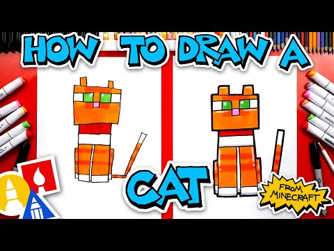 Art for Kids Hub - How To Draw A Minecraft Cat