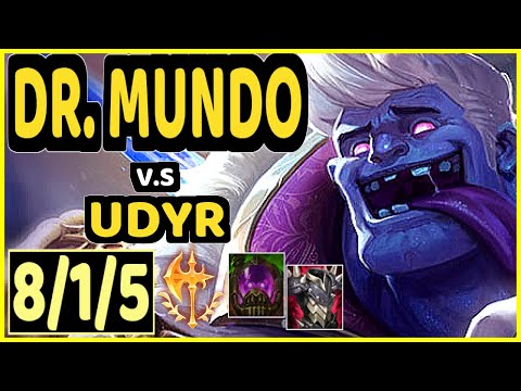DR. MUNDO vs UDYR - 8/1/5 KDA JUNGLE GAMEPLAY - NA Ranked GRANDMASTER