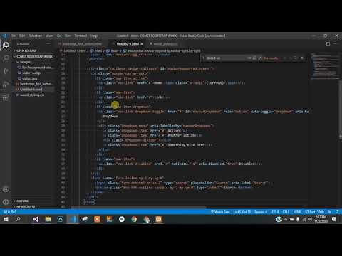 Introduction to Bootstrap 4 and how to implement in visual studio code