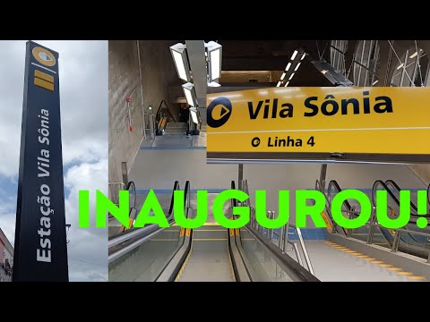 INAUGUROU Á ESTAÇÃO VILA SÔNIA LINHA 4 AMARELA DO METRÔ