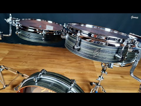 Groove Drum Co. NEW Finish on our Pancake Drums! - Black Zebrawood