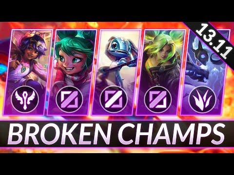 3 BROKEN Champions for EVERY ROLE RIGHT NOW - CHAMPS to MAIN for FREE LP - LoL Guide (Patch 13.11)