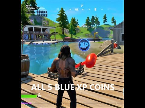 All 5 Blue XP Coins locations week 7 fortnite battle royal