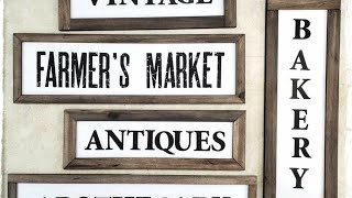 Industrial Farmhouse style signs made with Readi-board foam core