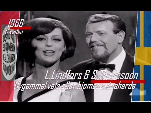 eurovision 1966 Sweden 🇸🇪 L.Lindfors & S.Thuresoon - Nygammal vals eller hipman svinaherde ᴴᴰ
