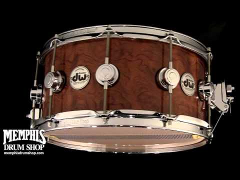 DW 14 x 6.5 Collector's Series Exotic Bubinga Snare Drum - 360