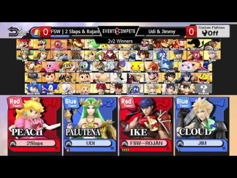 Hidden Bosses 4.0 2v2 Winners - FSW|2Slaps&Rojan (Peach & Ike) vs Udi&Jimmy (Palutena/ROB & Cloud)