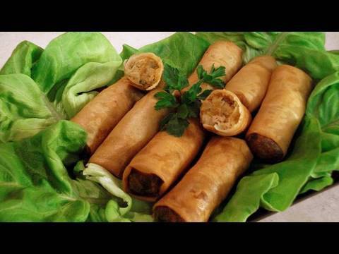Moroccan Spring Rolls with Tuna and Potatoes Recipe - CookingWithAlia - Episode 96