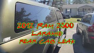 2012 Ram 2500 Cab Water Leak