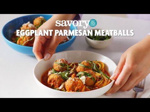 How to Make Eggplant Parmesan Meatballs | SavoryOnline