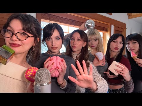 FAST and CHAOTIC ASMR With 6 Asmrtists (ASMRetreat Collab)