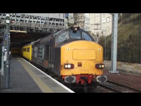 *RE UPLOAD* DRS 37610 and 37604 depart Edinburgh Waverley