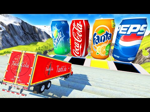 Cars vs Giant Coca-Cola Pool – BeamNG.Drive