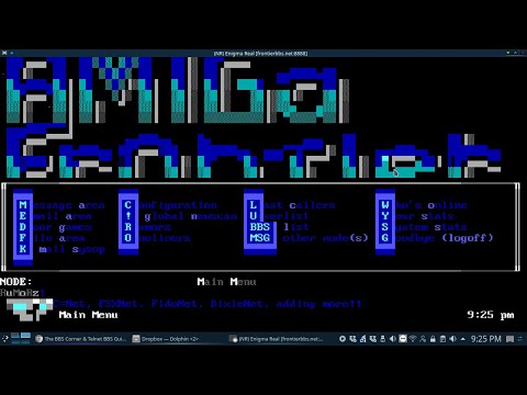 Amiga core on MiSTer connecting with BBS in 2021. Viewer request.