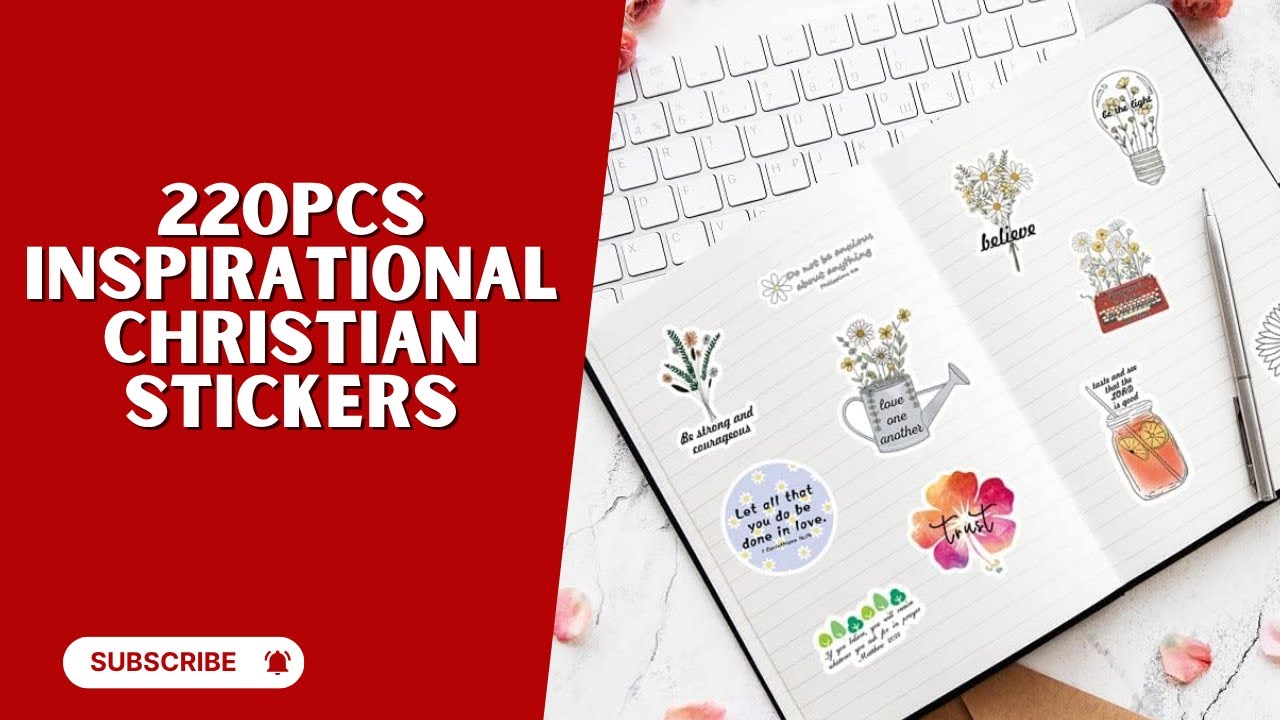 Christian Stickers 220-Pack – Waterproof Bible Verse Set
