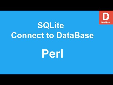 Perl Connect to SQLite database