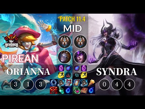 SG Pirean Orianna vs Syndra Mid - KR Patch 11.4