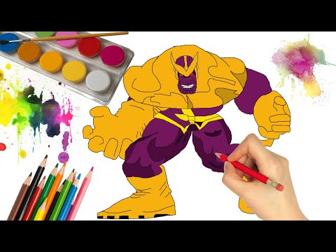 DRAWING AND COLORING THANOS/WITH YOUR OWN HANDS/#1