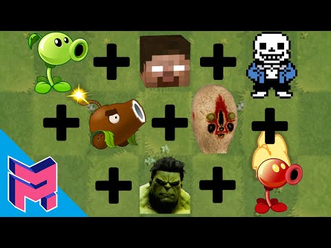 Plants vs Zombies Fusion Hack Animation ( Pea + Herobrine + Sans + Coconut + SCP + Hulk + FirePea )