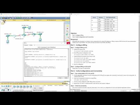 Cisco RnS - Lab 7.3.2.3 Packet Tracer - Configuring RIPng