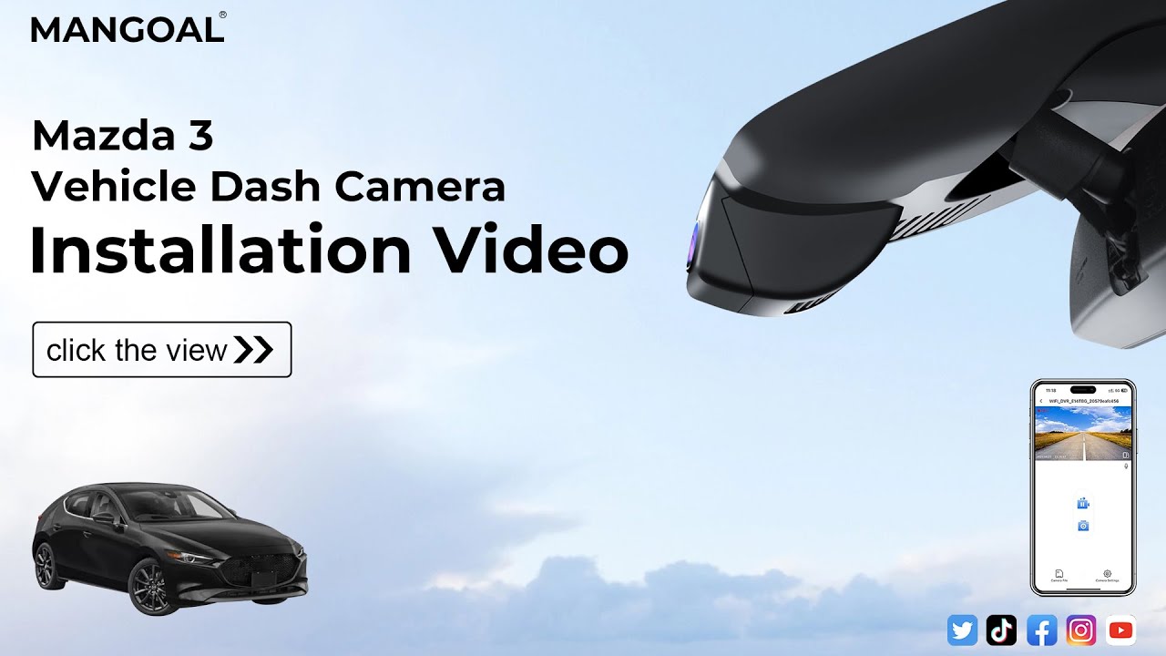 Mazda 3 2019 2020 2021 2022 2023 ((Not suitable for 2024) ) dash cam 041A Installation