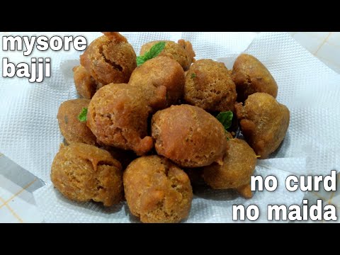 Soft Tea Time Snack : Mysore Bajji Recipe || Mysore Bonda With Wheat Flour