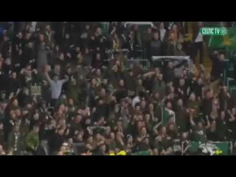 Filip Benkovic with green brigade after game vs Hibs 20.10.18