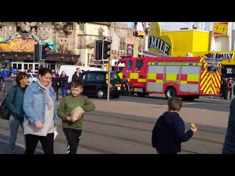 Lancashire Fire and Rescue Service DAF LF Pump responding