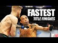 10 FASTEST Title Fight Finishes In UFC History