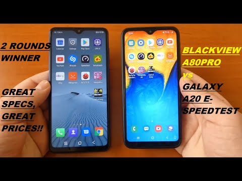 Blackview A80 Pro vs Galaxy A20E- Speedtest!2 Rounds Winner!Awesome Battle!!