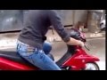 Russian Woman Bike Accident