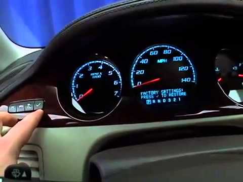 Buick Lucerne - Customize Settings and Factory Reset