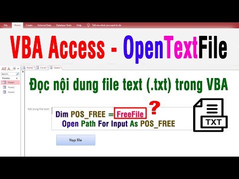 Đọc file text trong vba access
