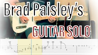 Brad Paisley's No I In Beer GUITAR SOLO with TABS