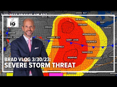 Thursday wx vlog 3/30/2023: Big wind storm and severe risks for Saturday.
